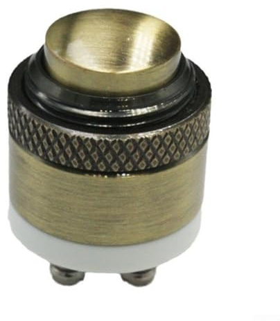 Smarbettiy Interruttore per campanello in ottone vintage, impermeabile, rotondo da 16 mm, per controllo accesso, per uso esterno, 36 V DC/2 A, auto-ripristinante, IP40