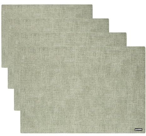 Guzzini - Tiffany, FABRIC Tovaglietta Rettangolare Double Face - Verde Menta, 43 x 30 cm - 22609160 (Confezione da 4)