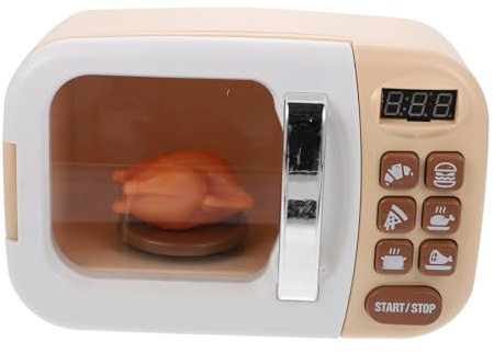 Mikikit Mini Four à Micro-Ondes pour Garçon et Filles Décor Miniature en Plastique Lisse Maison de Jeu Éducative Accessoire de Jeu Cuisine pour Garçon Fille Microonde Présent Ludique
