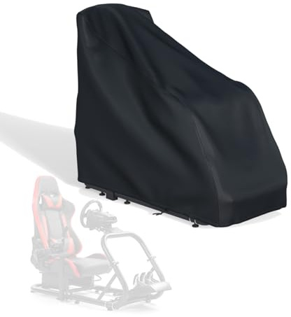 Racing Simulator Cockpit Cover, 600D Waterproof Protective Covers, L53 x W23 x H43.5 inches Fits most brands of racing simulator cockpit stands (Cover only; simulator stand sold separately)