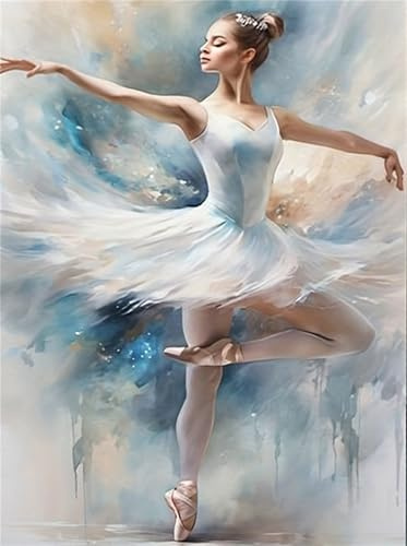Formeyart Paint by Numbers Kits for Adults,Ballerina Girl DIY Painting Kit on Canvas, Color by Numbers,Large Adult Paint by Number for Wall Decor and Gifts