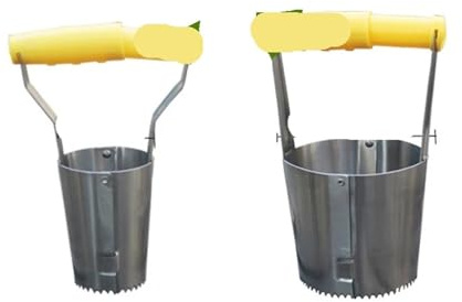 Förtjockad rostfritt stål planteringsmaskin för plantor grävhål för planteringsverktyg plantering trädgårdsspad(S M)