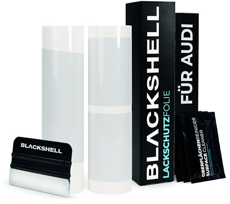 Blackshell® Lackschutz Set passend für Audi A1 | Typ 8X | 2010-2018 (5-türer) Transparent - passgenauer Ladekantenschutz, Einstiegsleisten inkl. Folierset