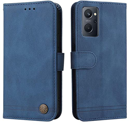 SEAHAI Hülle für Oppo A96 / Oppo A76 / Realme 9i / Oppo A36 Handyhülle, Premium PU Flip Brieftasche Schutzhülle mit Ständer/Kartenfach/Magnetisch Stoßfeste Lederhülle Ultra-dünn Klapphülle - Blau