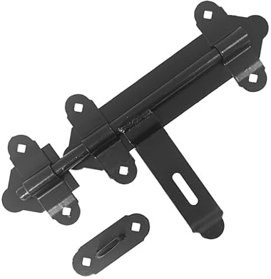 BAUSTER® Torriegel 300 mm Bolzenriegel Schubriegel Schwarz Pulverbeschichtet Torschieber Türschlossriegel Türriegel Riegel Torriegel Torschloss