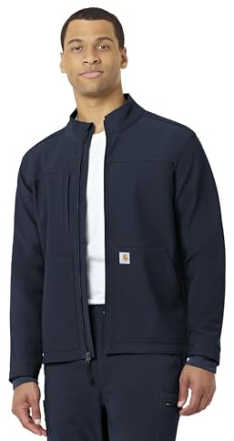 Carhartt Fluidbeständig fleecejacka för män, Marinblått Xsp, M