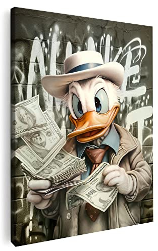 Artmazing | Donald Duck Bild bunt | Leinwand | Leinwandbilder XXL Wohnzimmer | Bilder Wand | Bild Leinwand XXL