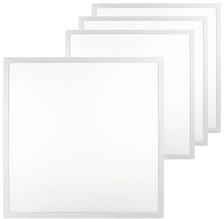 ENOVALITE 4er Pack LED-Panel 60x60cm Rasterleuchte, flache Deckenleuchte - 36W 4320lm 4000K Neutralweiß - UGR<19 blendfrei - inkl. Marken-Netzteile 230V - Einbauleuchte für Rasterdecke