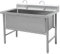 Fregadero De Servicios De Acero Inoxidable, Fregadero Comercial, Fregadero De Cocina Independiente, Fregadero De Utilidad Independiente, Para Restaurante, Cocina, Lavandería, Garaje, Jardín(Depth 40cm
