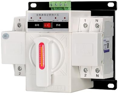 Commutateur de transfert automatique for la protection contre l'incendie 2P63A, commutateur de transfert automatique à double puissance 220v