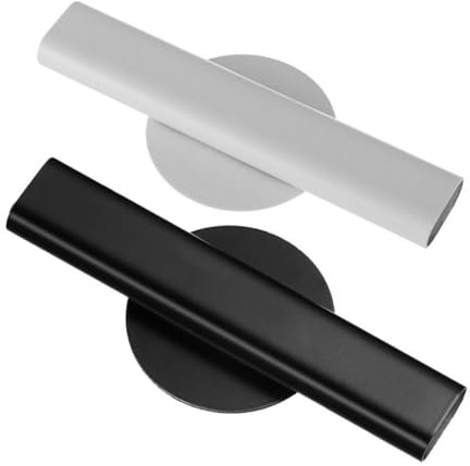 POPETPOP Lot De 2 Tubes à Fleurs Auto-adhésifs en Métal Noir Et Blanc Petit Format pour Décoration Murale Intérieure, Support Mural pour Fleurs Séchées, Présentoir Adhésif Pratique Et Gain De Place