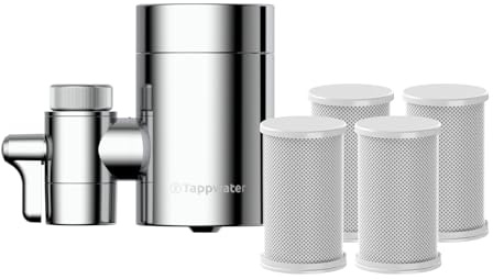 Tappwater EcoPro SMR-Wasserfilter Wasserhahn mit 5 Stufen und Swedish Mineral Rock. Filtert + 100 Stoffe, fügt Mineralien für reines, gesundes Wasser hinzu. Exklusive Filtertechnologie. Jahrespackung