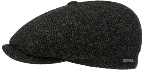 Stetson Hatteras Shetland Wool Flatcap Schiebermütze Herren Baumwolle gefüttert Herbst Winter