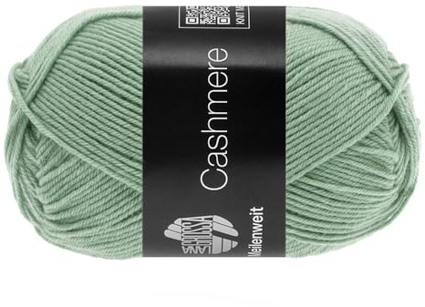 LANA GROSSA Meilenweit 50g Cashmere | Sockenklassiker, waschmaschinenfest | Handstrickgarn aus 70% Schurwolle (superwash), 25% Polyamid & 5% Kaschmir | 50g Wolle zum Stricken & Häkeln | 210m Garn FB28