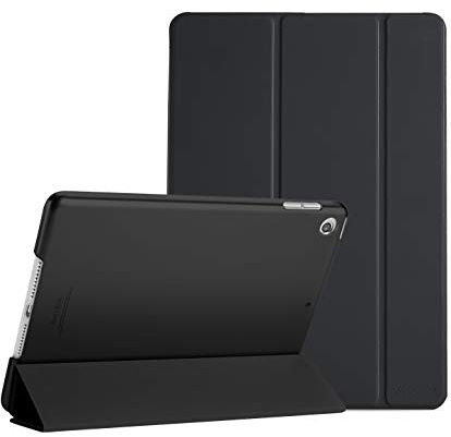 ProCase Funda Inteligente para iPad Mini 2019, Carcasa Folio Ligera y Delgada con Smart Cover/Reverso Translúcido Esmerilado/Soporte, para Apple iPad Mini 5ª Generación –Negro