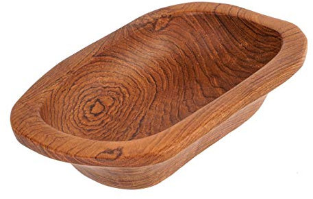 Windalf Natürliche Wurzelholzschale DIANA 20 cm Obstschale Teakholzschale Schlüsselablage Brotschale Handarbeit aus Wurzelholz