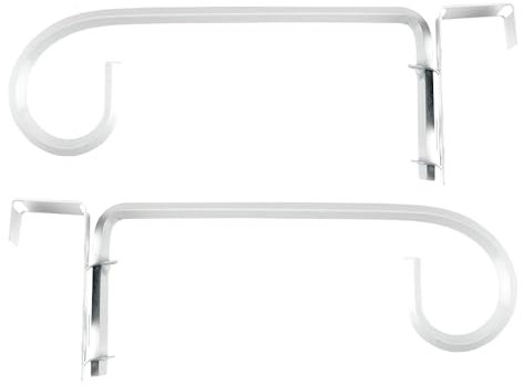 Ideen mit Herz Deko Fenster- & Türhaken, Design 4, 15cm x 5,5cm x 3cm, weiß, 2 Stück