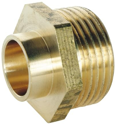 SOMATHERM FOR YOU - raccordo in ottone a saldare diritta - Male 20/27 - Per tubo di rame Ø14 - Borsa di 2 pezzi