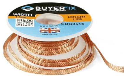 ebuyerfix Dissaldante dissaldante treccia stoppino filo mop saldante ventosa fluxed Remover (larghezza 1,5 mm)