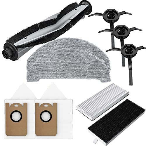 GYing Ersatzteil-Set für Laresar L6 Pro Saugroboter 3 Seitenbürsten + 4 HEPA-Filter + 1 Hauptrollenbürste + 2 Mopptücher + 2 Staubbeutel