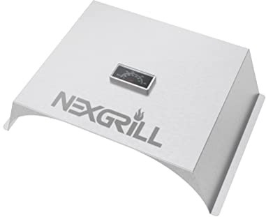 Nexgrill Edelstahl Pizzaaufsatz mit Thermometer | 58 x 28 x 15 cm | Pizzacover Gasgrill, Pizza Haube Grill, BBQ Pizzaaufsatz Feuerplatte | Pizza Cover, Pizza Aufsatz Grill