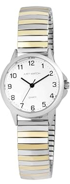 Just Watch Armbanduhr Damen Gold Silber Rosegold | Damenuhr Edelstahl elegant mit Zugarmband | Damenarmbanduhr klassisch analog – Geschenk Frauen Seniorinnen