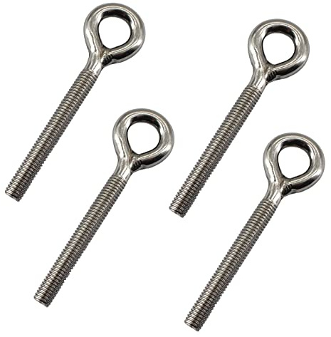 Perno de ojo de acero inoxidable M12 de vástago largo roscado Rod Ringbolt anillo cerrado ojal perno
