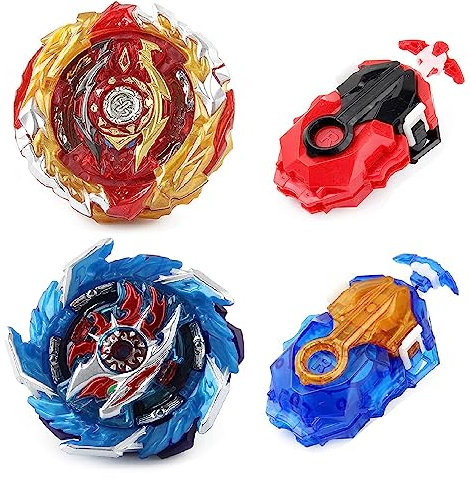 ENIKMOSD Bey Burst Turbo Kampfkreisel für Kinder,2 Metal Fusion Kreisel Starter mit 2 Launcher, Kreisel Kinder Spielzeug Geschenk für Weihnachten Geburtstag