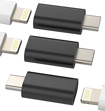 Lightning hona till USB C hane laddningsadapter (3-pack) kompatibel med Samsung Galaxy Cord S22 S21 S20 S23 Ultra Type-c kontakt för Apple iPhone15 Pro Max Plus Ipad Pro Air Mini Laddning L-tp
