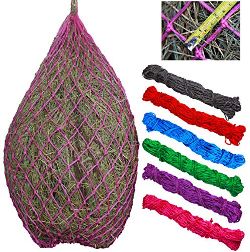 T TEKE Lot de 2 filets à foin classiques de 101,6 cm de long avec trous de 5,1 cm, fournitures pour chevaux, alimentation de chèvre
