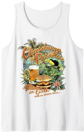 Cheeseburger in Paradise-Heaven on Earth Tank Top