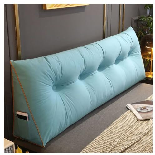 Llchaensc Kopfende Großes Rückenkissen Bequemes Lesekissen Und Rückenteil Im Bett, 2 in 1 Rückenlehne Und Kopfkissen, Langes XXL Kissen Für Sofa Couch Wand,D,180x50x20cm