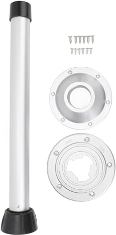 RV Table Leg Kit - 580mm Aluminium Alloy Detachable Table Legs with Floor Base, Mount Design, Compatible with Campers, Trailers, and Pontoon Boats