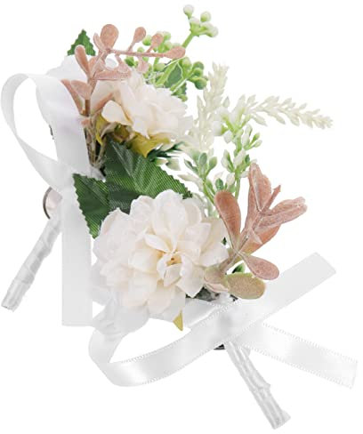 GodlSoon Handgelenk-Corsage, 2 Stück Handgelenk-Blumen-Hochzeitszeremonie-Dekorationen for Abschlussball, Rosen-Dekor, Brosche, Anstecknadel, Pflanzen-Dekor