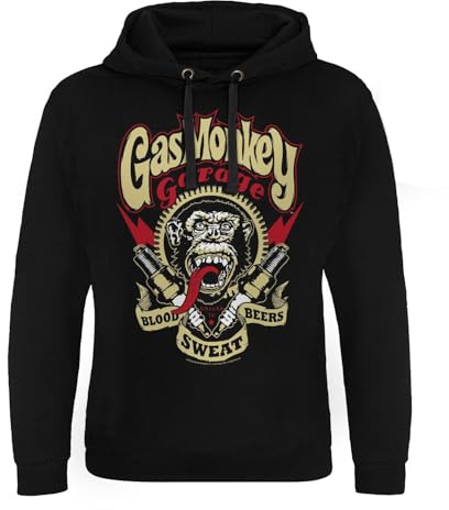 Gas Monkey Garage Offizielles Lizenzprodukt Spark Plugs Epic Hoodie (Schwarz), Medium