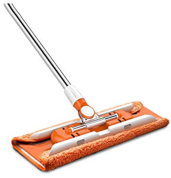 Balai à franges professionnel en microfibre pour parquet, balai plat avec pièces, tampons lavables réutilisables pour la maison et le bureau, nettoyage humide ou sec des sols La beauté pratique vient