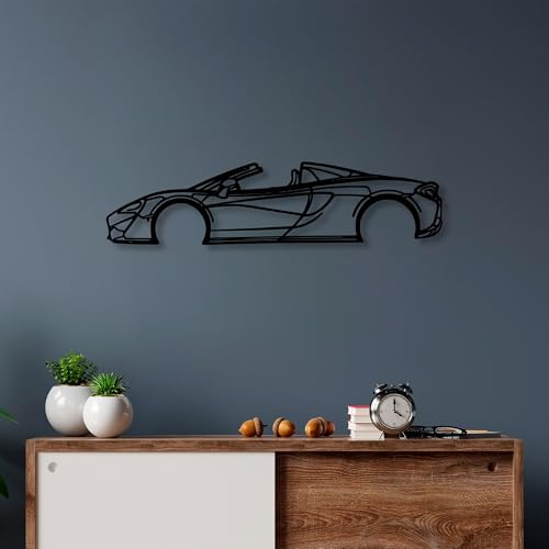Hanah Home Stylish Black Decorative Metal Wall Accessory, 70 x 17 cm | 100% metall, 1,5 mm tjock | Easy Wall Mounting, perfekt för modern inredning