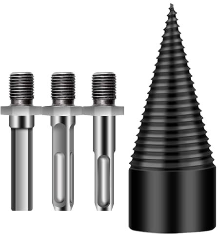 Broca de taladro divisor de madera, eje de cono de tornillo preciso y rápido, broca de taladro de divisor de madera para uso doméstico