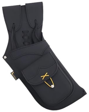 AYWTIUN Carquois de Taille Carquois de Hanche en Cuir, Porte-flèches Traditionnel Fait Main, bandoulière, étui à flèches Vachette Noir