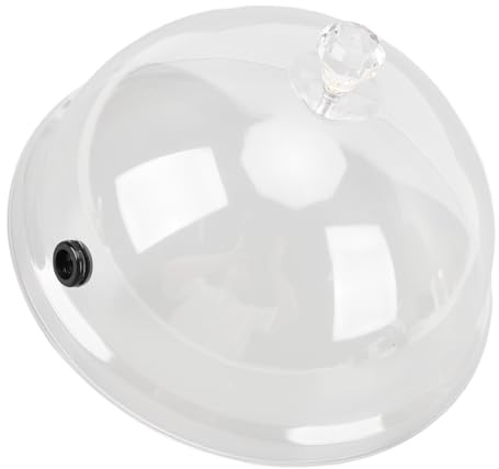 KKPLZZ Copertura a Cupola per Cloche per Fumatori, Materiale in Plastica e Gomma Coperchio Trasparente Ad Alta Durezza per Piatti Ciotole Bicchieri, con (Medio: ca.17,6x16,2x10 cm/6,93x6,38x3,94
