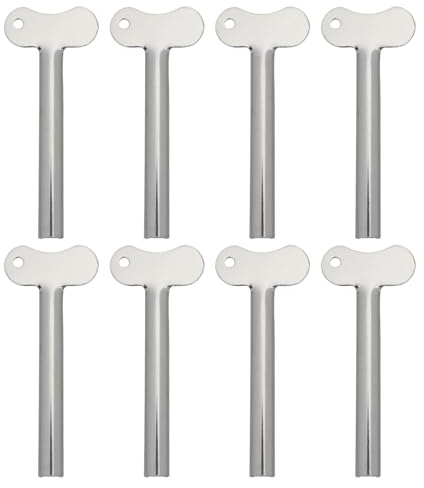 MAGICLULU Lot de 8 Presse-tubes Manuels en Fer Argenté, Design Élégant et Gain de Place, pour Dentifrice et Crème, Facilite le Pressage sans Gaspillage