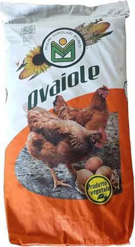 Molini Popolari Riuniti Mangime Completo Ovaiola Ovo Natura, Sbriciolato e Granaglie, per Galline in Deposizione, Senza OGM