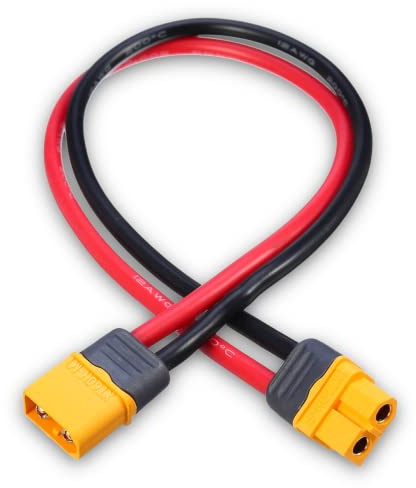 VUNIVERSUM XT60H Cavo di prolunga, cavo in silicone 12AWG, 2Pin presa a spina, compatibile con XT60, 5-300cm, resistente ad alta corrente (2 Poli XT60H, 15, 15,0, centimetri)