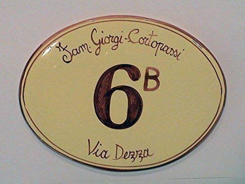 Civic numbers and ceramic plates OVAL without decoration - you can order here your personalized number