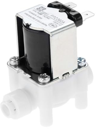 Yetaha Schnellanschluss Normalerweise Geschlossenes Elektrisches Magnetventil, AC 24 V Gleichstrom-Magnetventil 1/4 Schlauchanschluss für RO-Umkehrosmose-Reinheit System RO-Controller