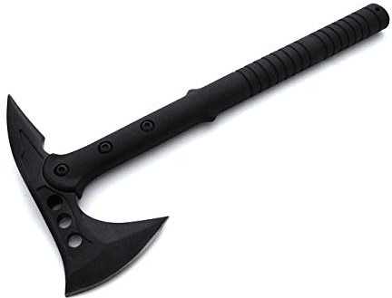 KOSxBO® Tomahawk 40cm Kommando Black Devil United Edition Typ M48 FBI SWAT Kriegsbeil Spitzhacke Axt Beil Multitool Wurfbeil inkl. Holster