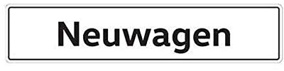 Volkswagen 000071801AR Kennzeichenschild Nummernschild Kennzeichen Typenschild, mit Neuwagen Schriftzug
