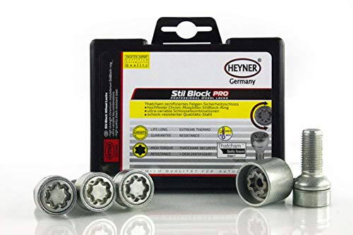 Fits Mercedes GLA Models 2014 To 2022 Heyner Germany Stil Block PRO Locking Wheel Nuts 14x1.5x28 385/5
