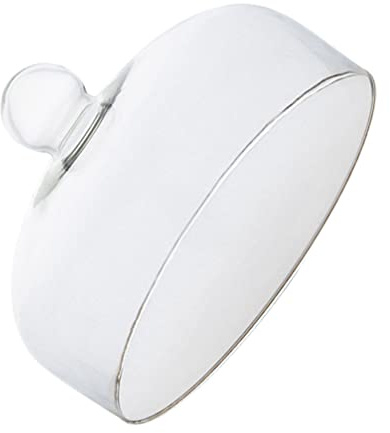 YARNOW Couvercle en Verre à Gâteau Alimentaire Transparent Gâteau De Verre Alimentaire en Verre Cloche De Verre Rond en Verre Désert Cloche Fromage Un Verre l'horloge