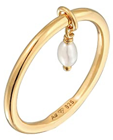 Elli Anelli Donne Pila di Base con Perla d'acqua dolce in Argento Sterlino 925